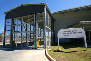 Entrance to Christmas Island Immigration Centre.