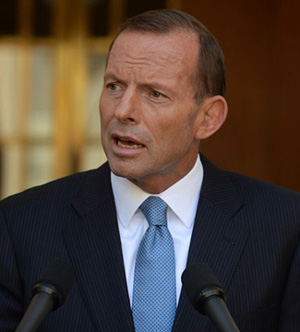 Tony Abbott, Australia's Prime Minister September 2013 to September 2015.