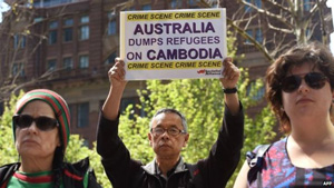 Australian activists held a lunchtime protest outside the Immigration Department offices in Sydney.